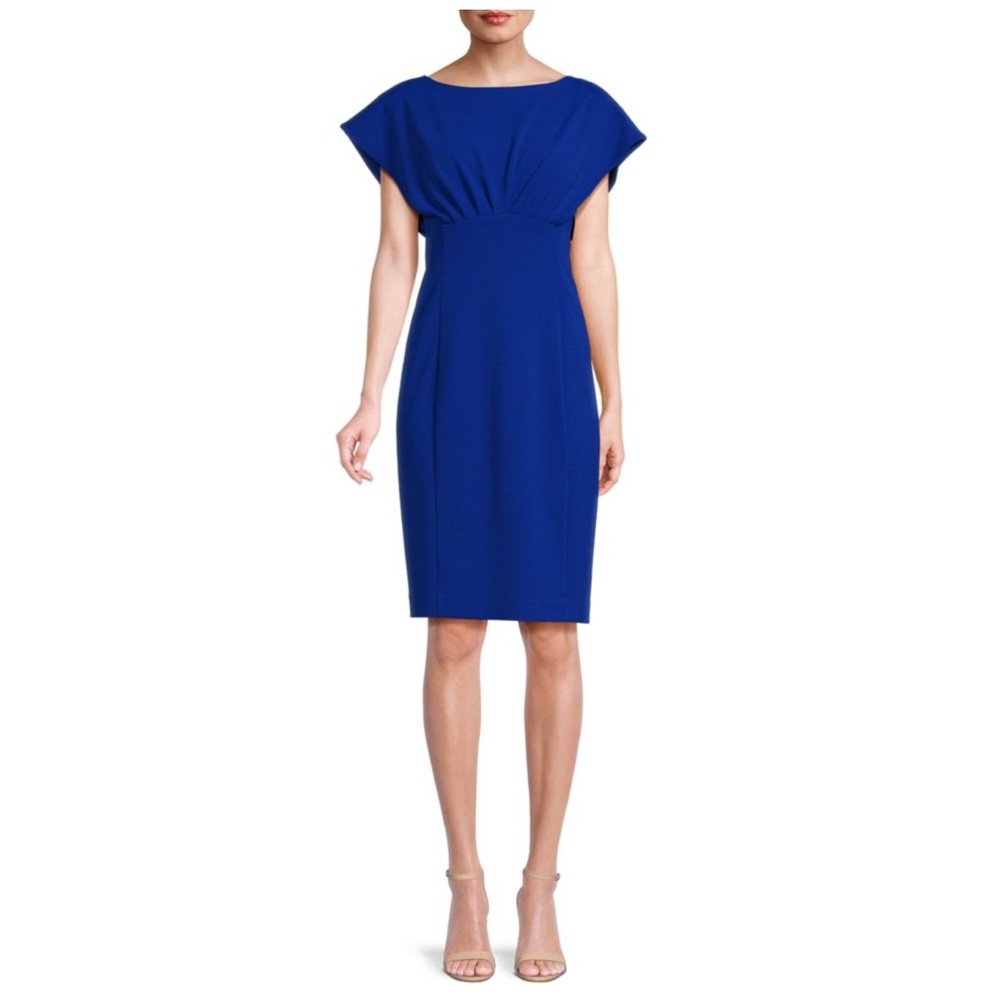 Calvin Klein Boatbeck Royal Blue Sheath Dress